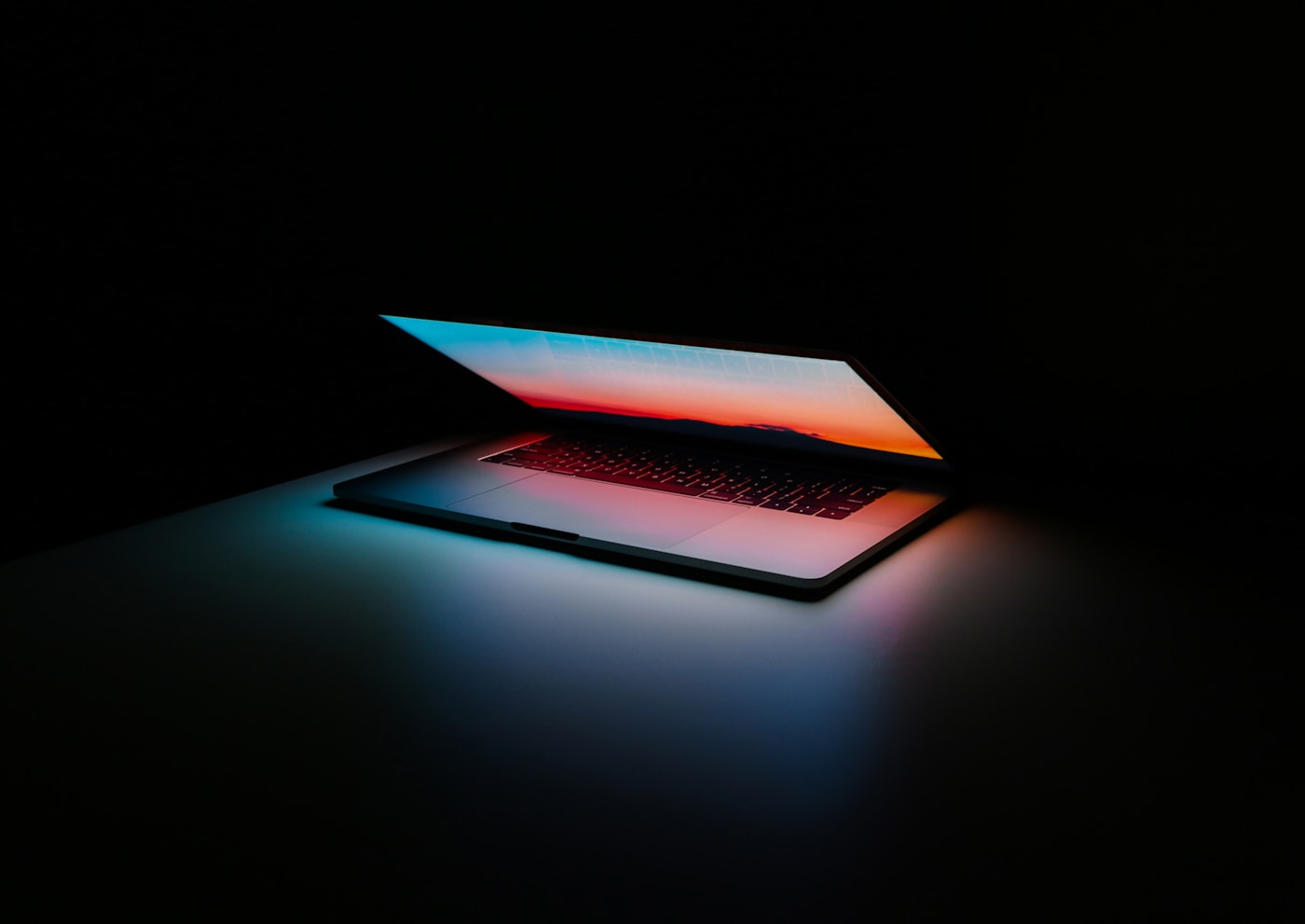 Laptop workspace used to build a practical coding project